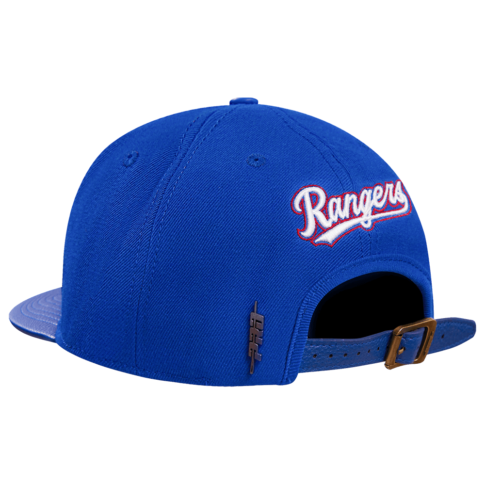 GORRA MLB TEXAS RANGERS SCRIPT TAIL DE OVEJA CON CIERRE AJUSTABLE (AZUL REAL)