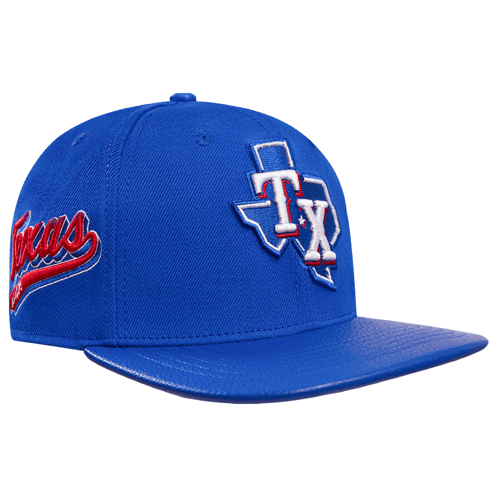 GORRA MLB TEXAS RANGERS SCRIPT TAIL DE OVEJA CON CIERRE AJUSTABLE (AZUL REAL)