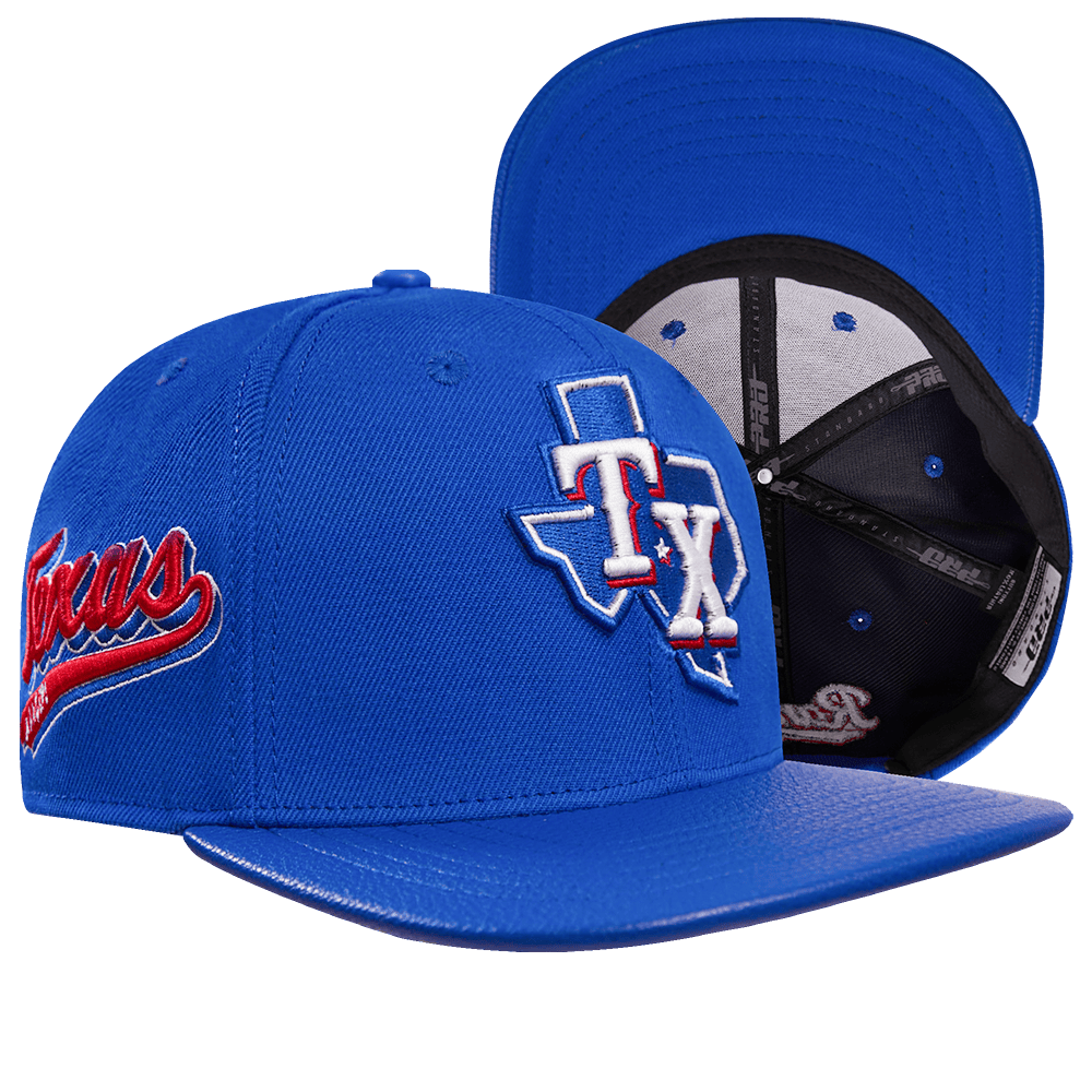 GORRA MLB TEXAS RANGERS SCRIPT TAIL DE OVEJA CON CIERRE AJUSTABLE (AZUL REAL)