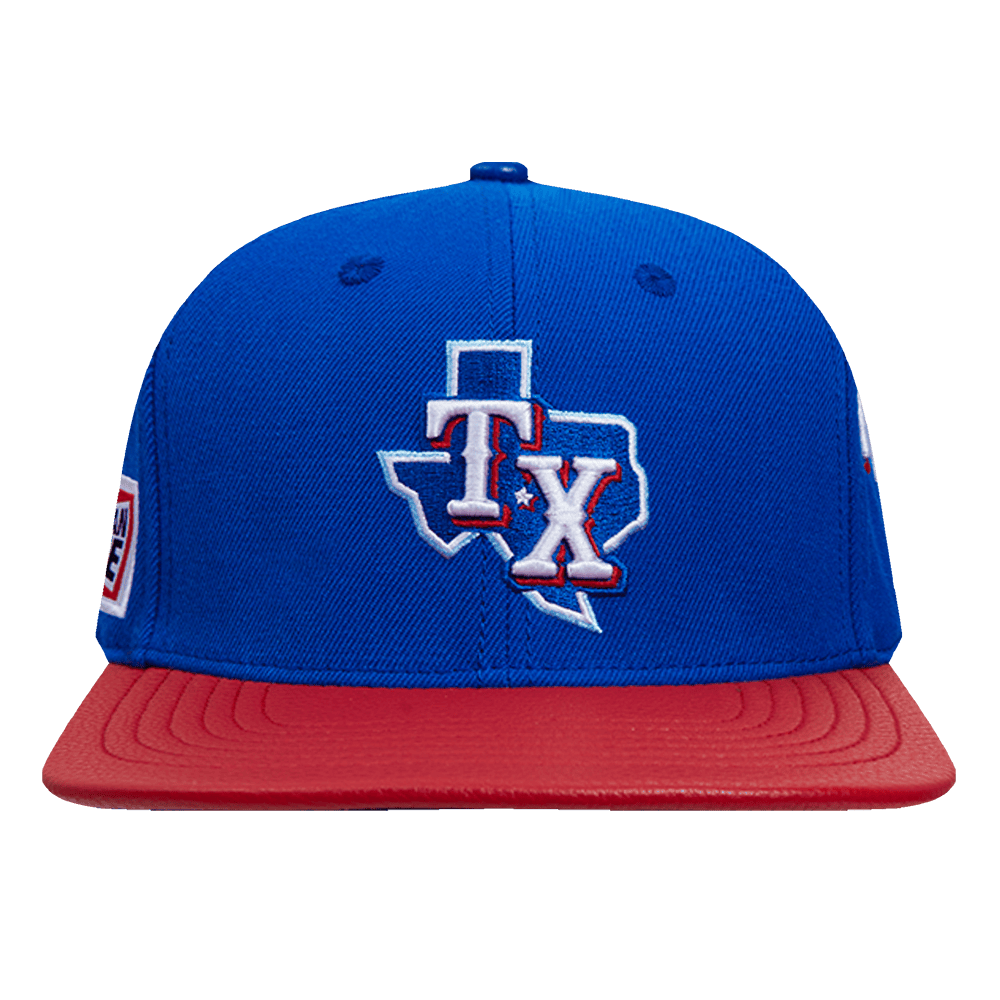 MLB TEXAS RANGERS FAST LANE LOGO WOOL STRAPBACK (ROYAL BLUE)