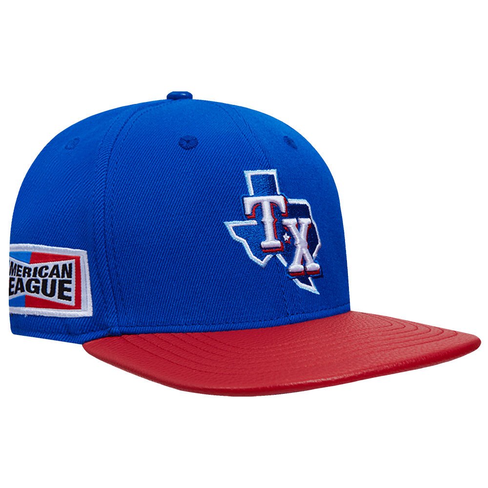 MLB TEXAS RANGERS FAST LANE LOGO WOOL STRAPBACK (ROYAL BLUE)