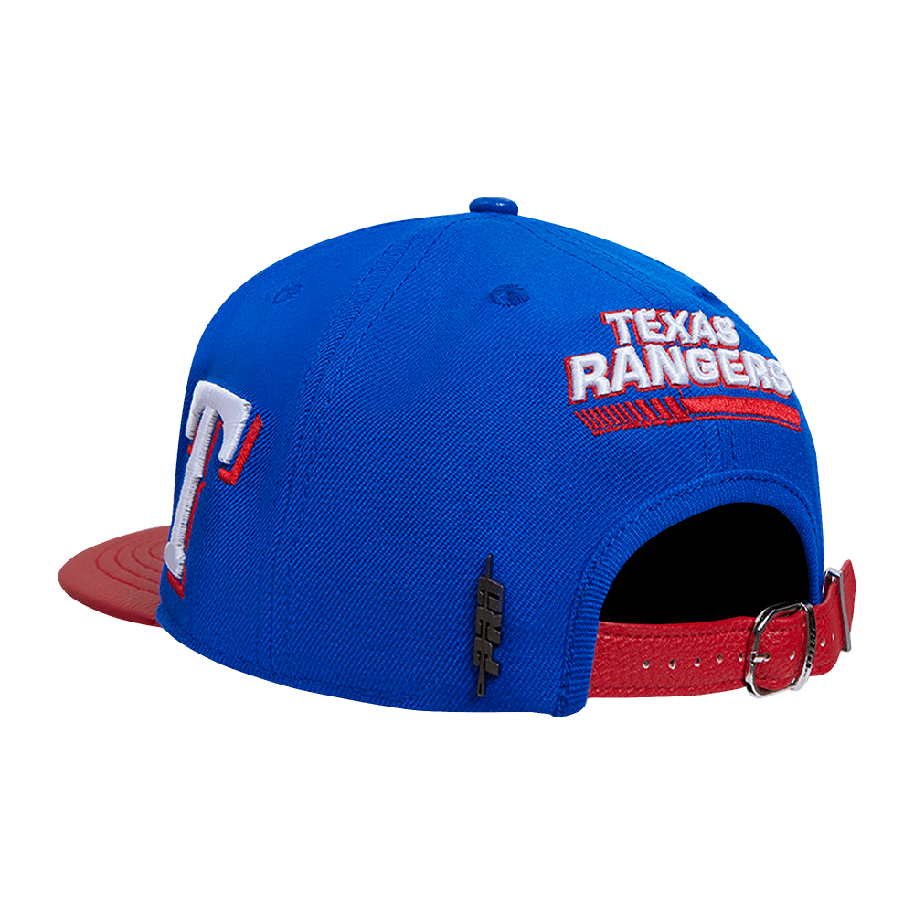 MLB TEXAS RANGERS FAST LANE LOGO WOOL STRAPBACK (ROYAL BLUE)