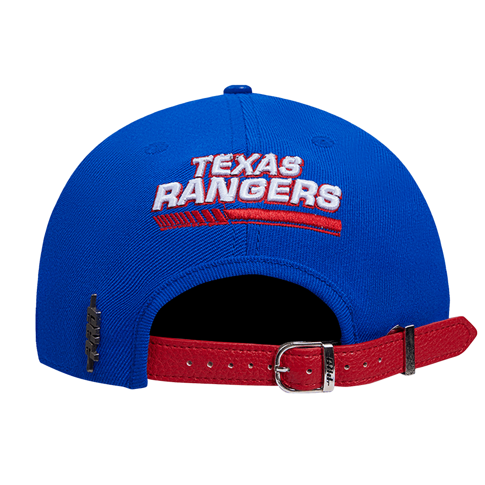 MLB TEXAS RANGERS FAST LANE LOGO WOOL STRAPBACK (ROYAL BLUE)