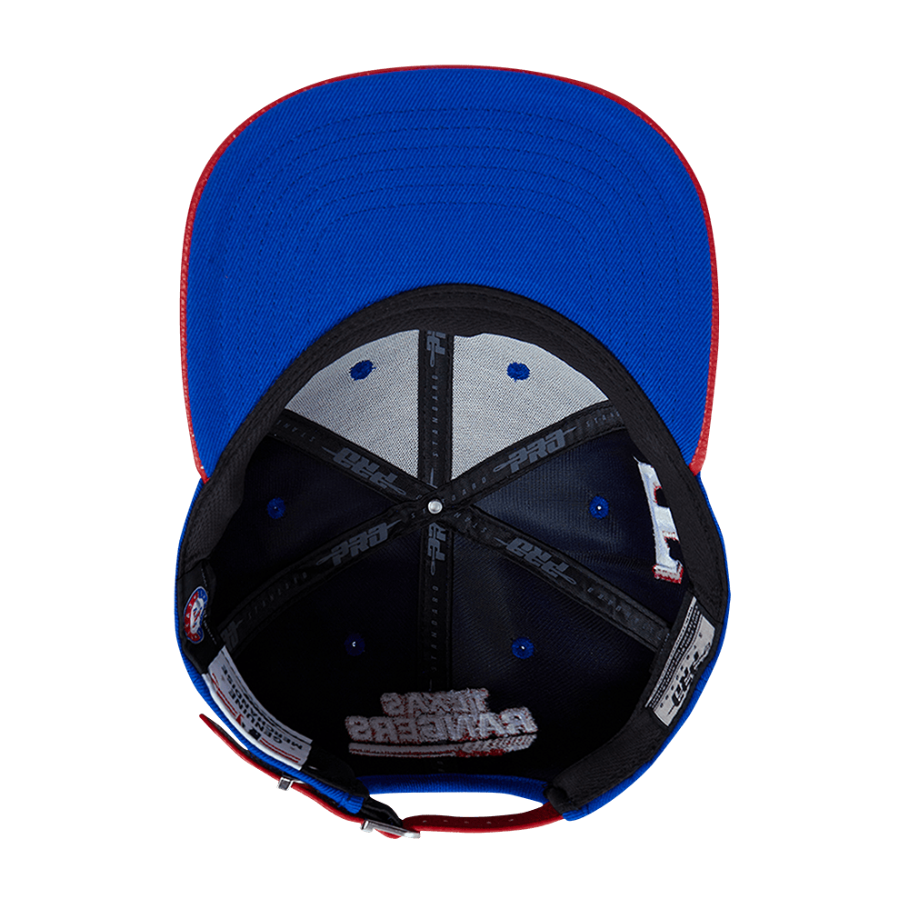 MLB TEXAS RANGERS FAST LANE LOGO WOOL STRAPBACK (ROYAL BLUE)