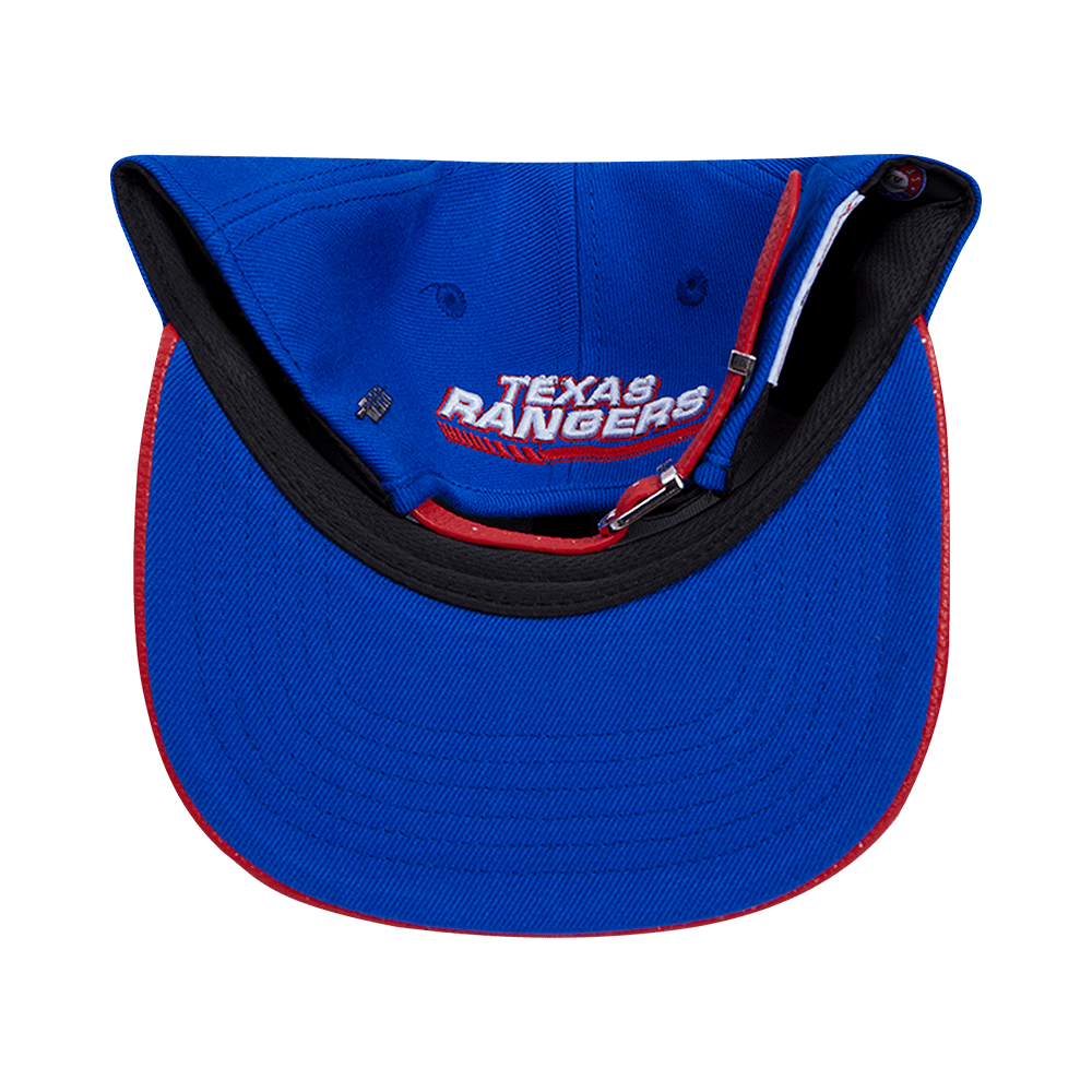 MLB TEXAS RANGERS FAST LANE LOGO WOOL STRAPBACK (ROYAL BLUE)