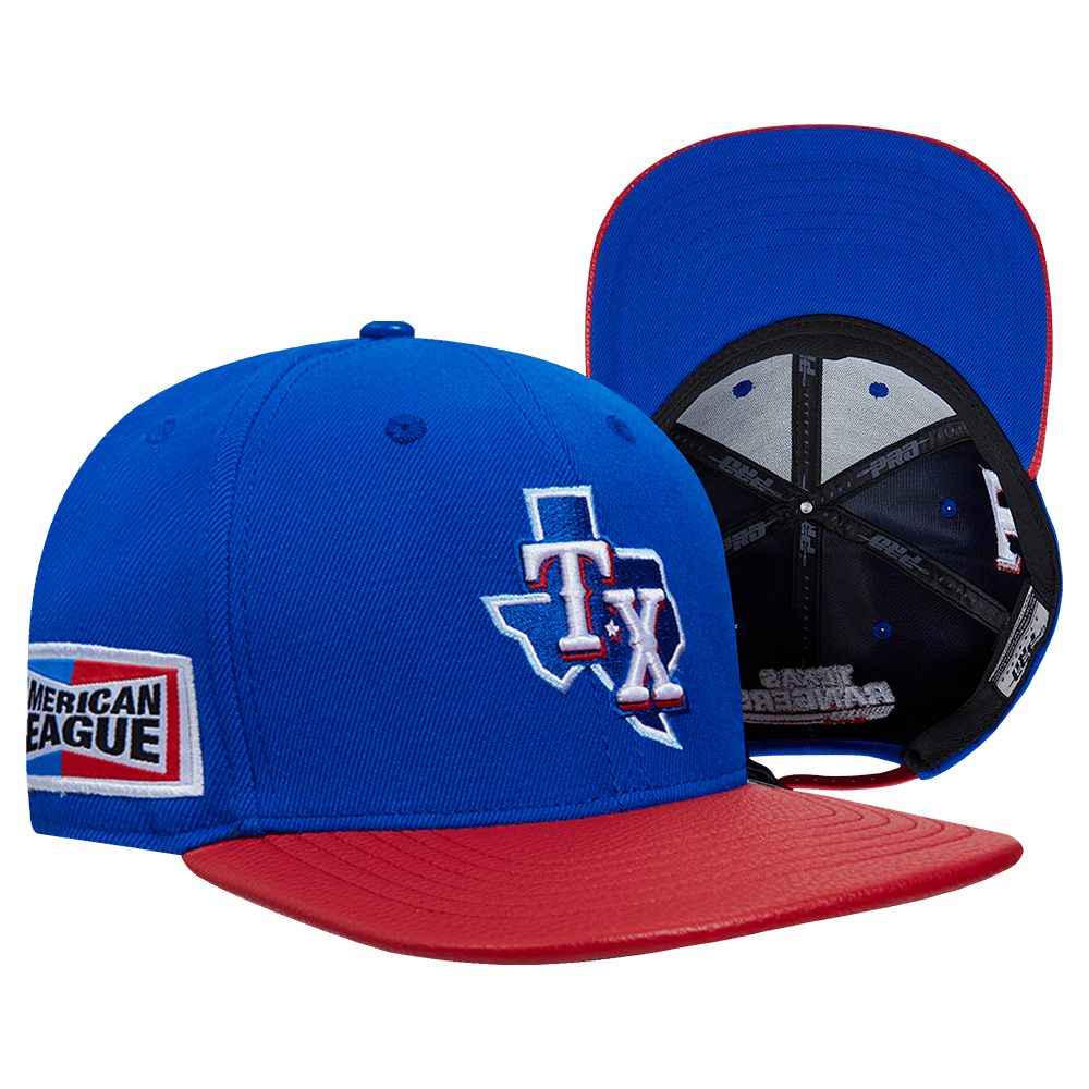 MLB TEXAS RANGERS FAST LANE LOGO WOOL STRAPBACK (ROYAL BLUE)
