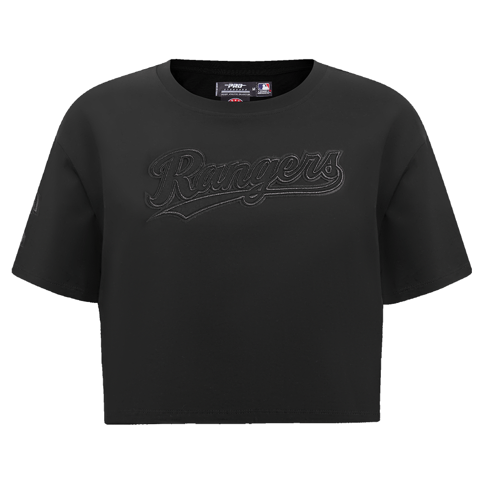 MLB TEXAS RANGERS NEUTRAL WOMEN'S BOXY TOP (BLACK)