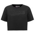 MLB TEXAS RANGERS NEUTRAL WOMEN'S BOXY TOP (BLACK)