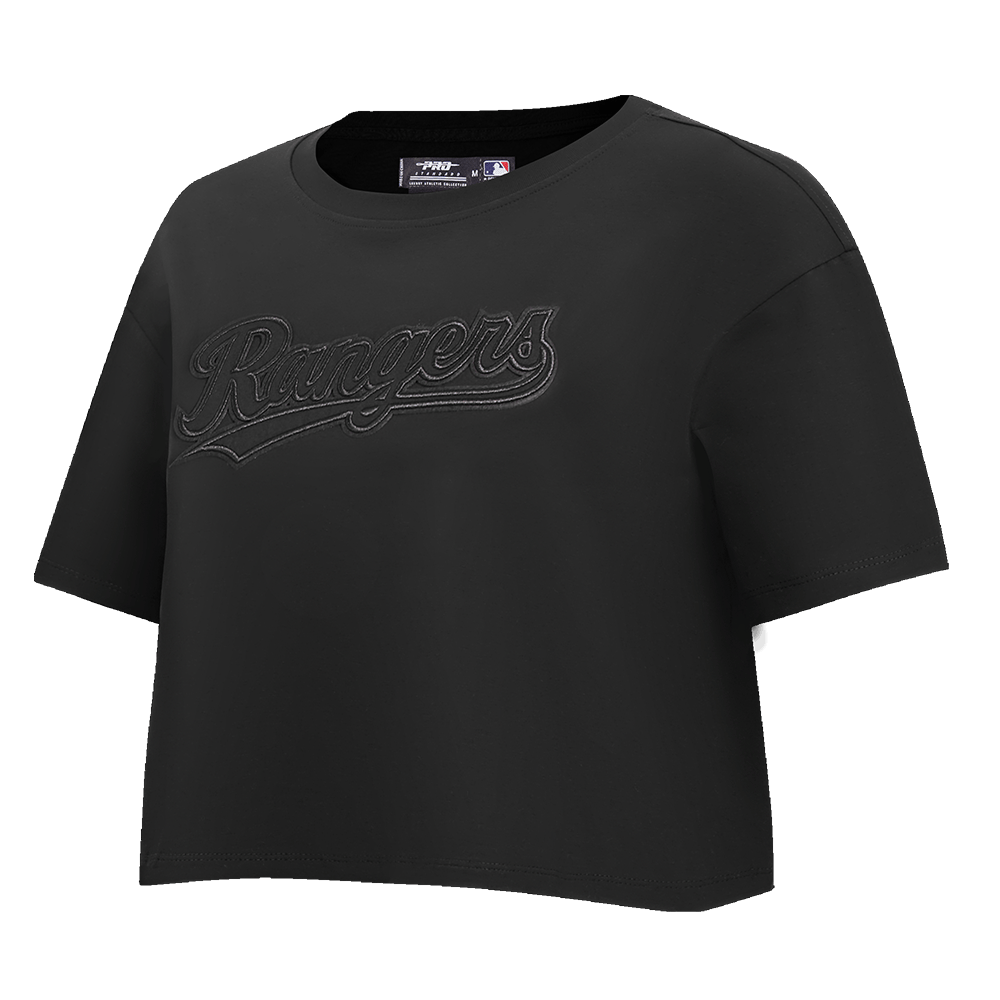 MLB TEXAS RANGERS NEUTRAL WOMEN'S BOXY TOP (BLACK)