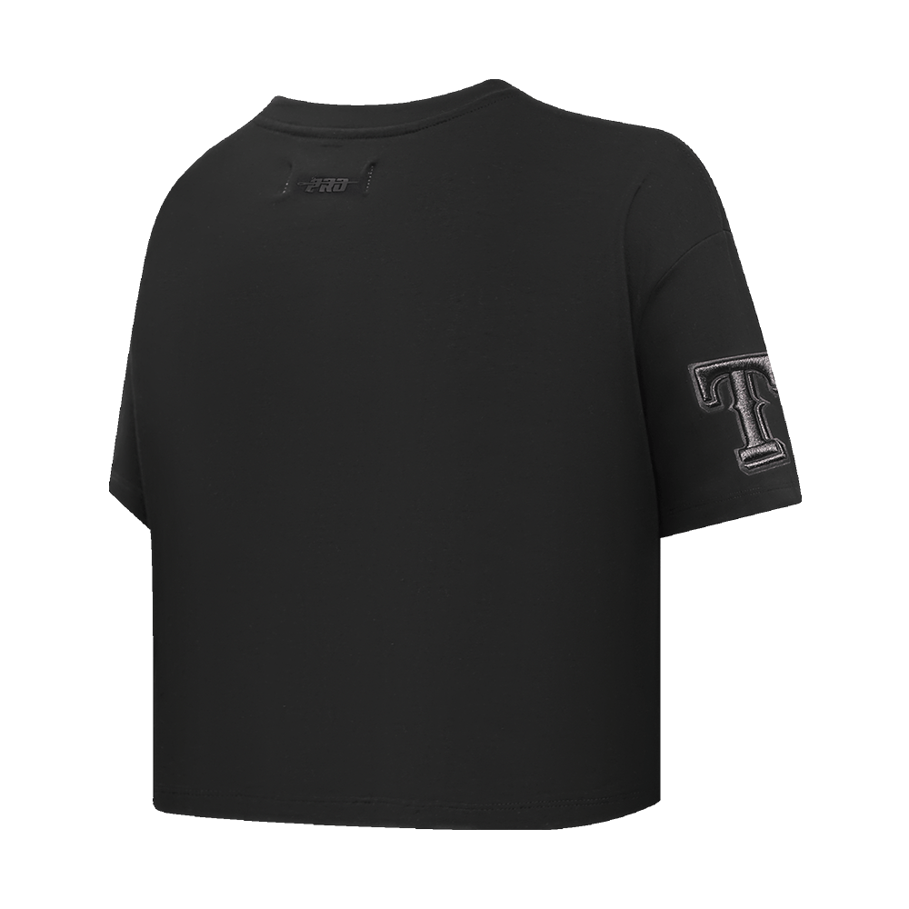 MLB TEXAS RANGERS NEUTRAL WOMEN'S BOXY TOP (BLACK)