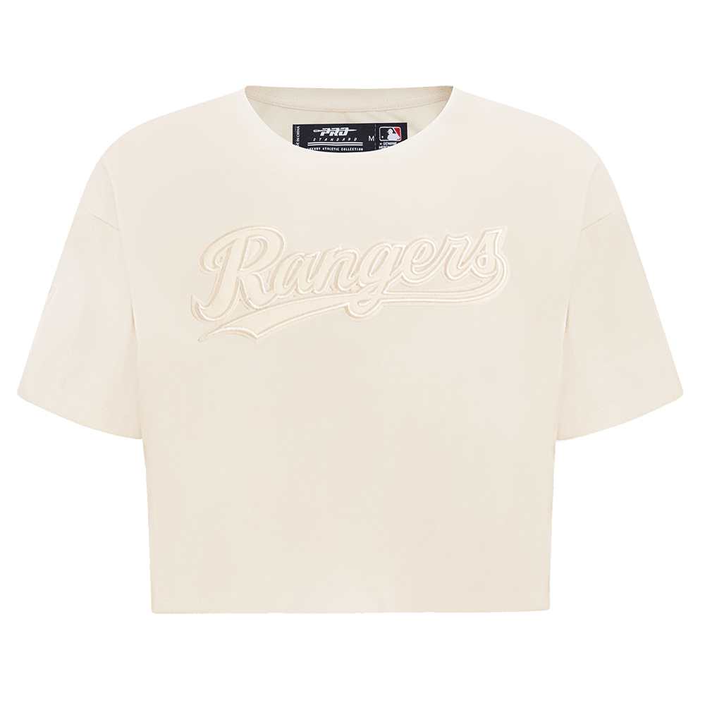 MLB TEXAS RANGERS NEUTRAL WOMEN'S BOXY TOP (EGGSHELL)