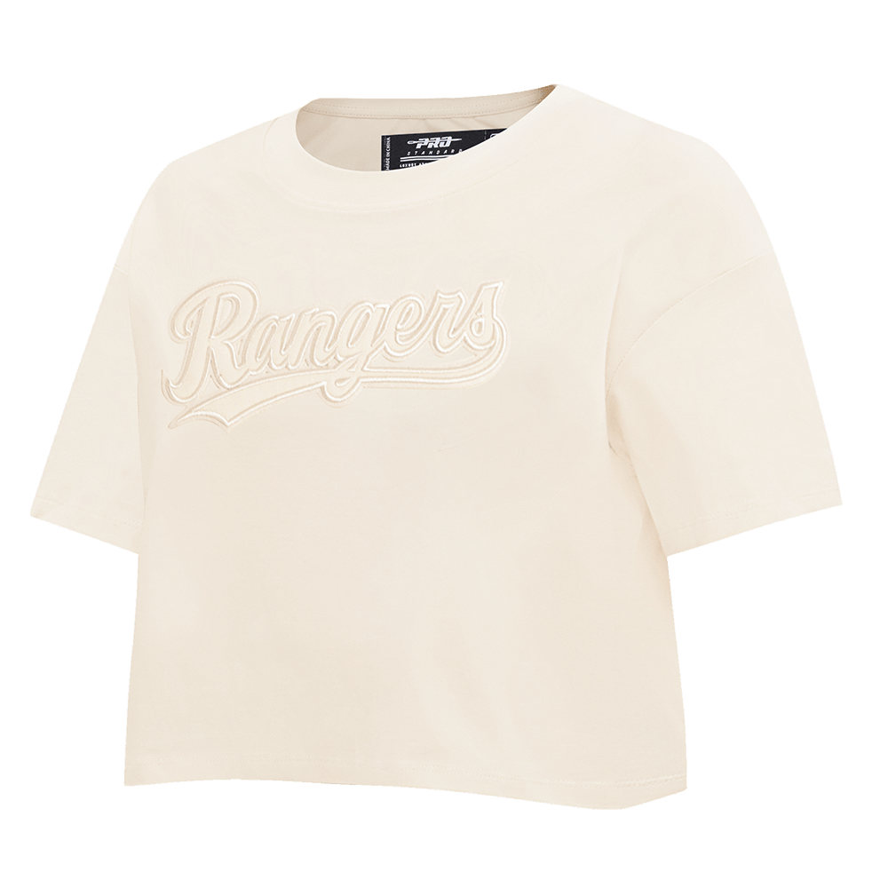 MLB TEXAS RANGERS NEUTRAL WOMEN'S BOXY TOP (EGGSHELL)