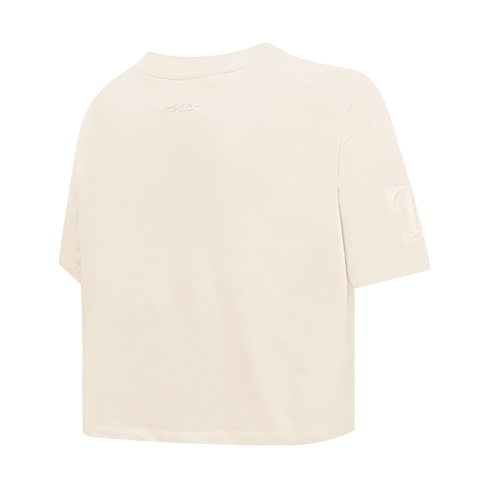 MLB TEXAS RANGERS NEUTRAL WOMEN'S BOXY TOP (EGGSHELL)