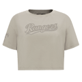 MLB TEXAS RANGERS NEUTRAL WOMEN'S BOXY TOP (TAUPE)