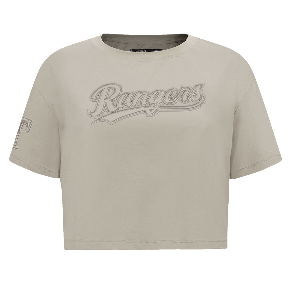 MLB TEXAS RANGERS NEUTRAL WOMEN'S BOXY TOP (TAUPE)