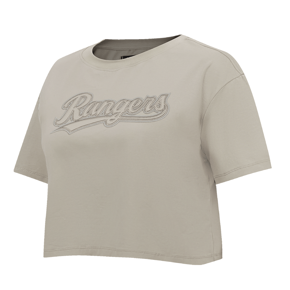 MLB TEXAS RANGERS NEUTRAL WOMEN'S BOXY TOP (TAUPE)