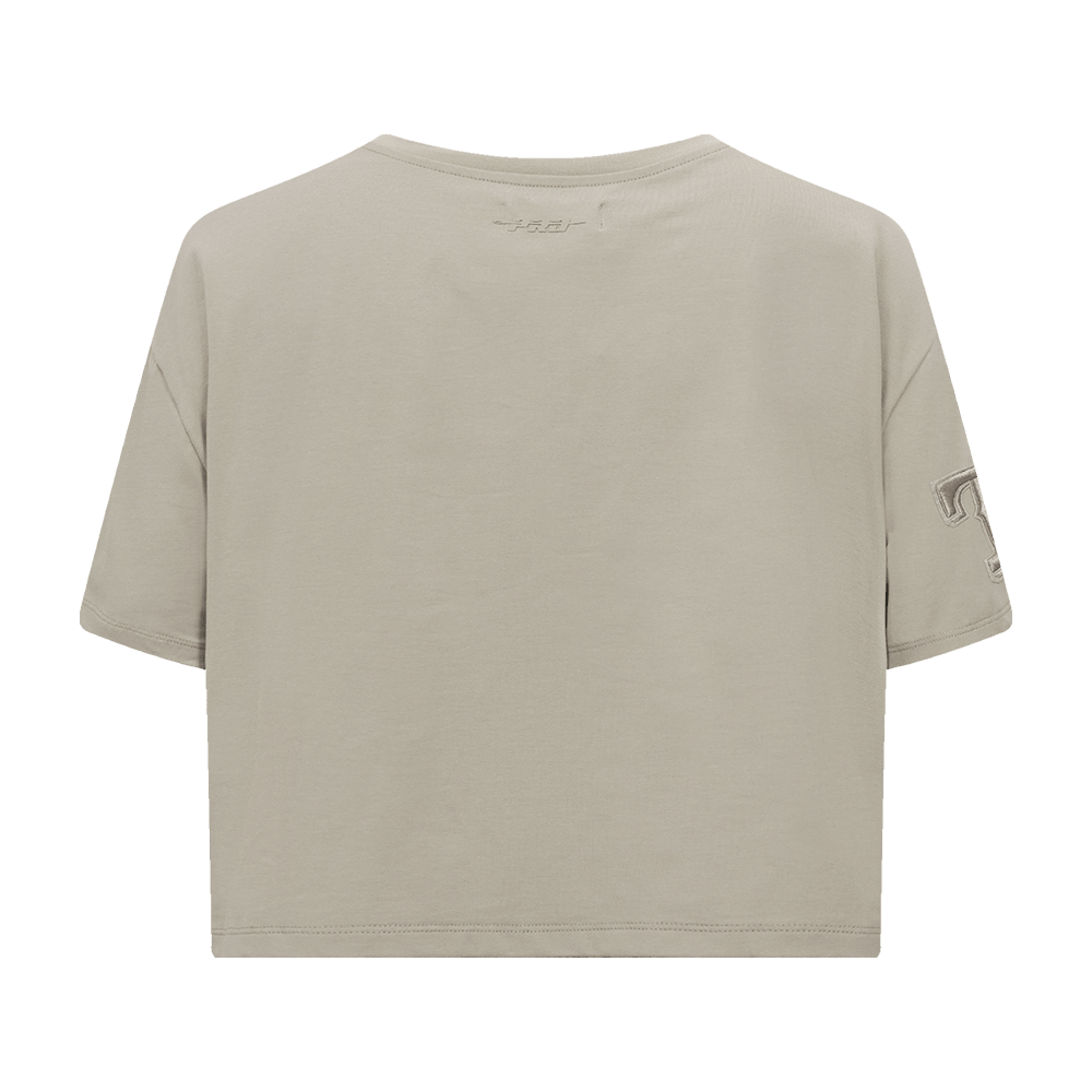 MLB TEXAS RANGERS NEUTRAL WOMEN'S BOXY TOP (TAUPE)