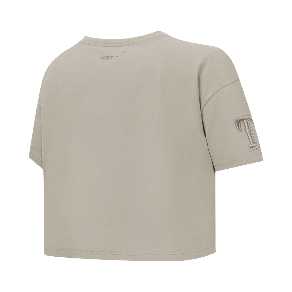 MLB TEXAS RANGERS NEUTRAL WOMEN'S BOXY TOP (TAUPE)