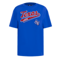 MLB TEXAS RANGERS SCRIPT TAIL WOMEN'S BOYFRIEND TOP (ROYAL BLUE)