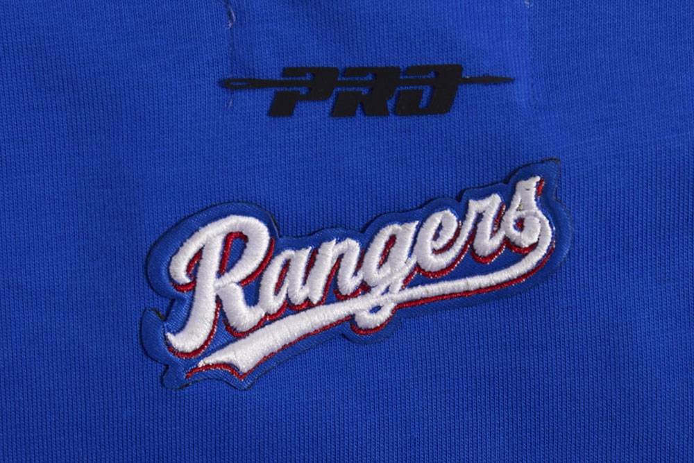MLB TEXAS RANGERS SCRIPT TAIL WOMEN'S BOYFRIEND TOP (ROYAL BLUE)