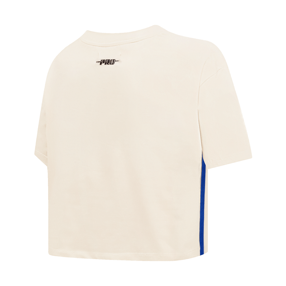 MLB TEXAS RANGERS RETRO CLASSIC WOMEN'S BOXY TOP (EGGSHELL)