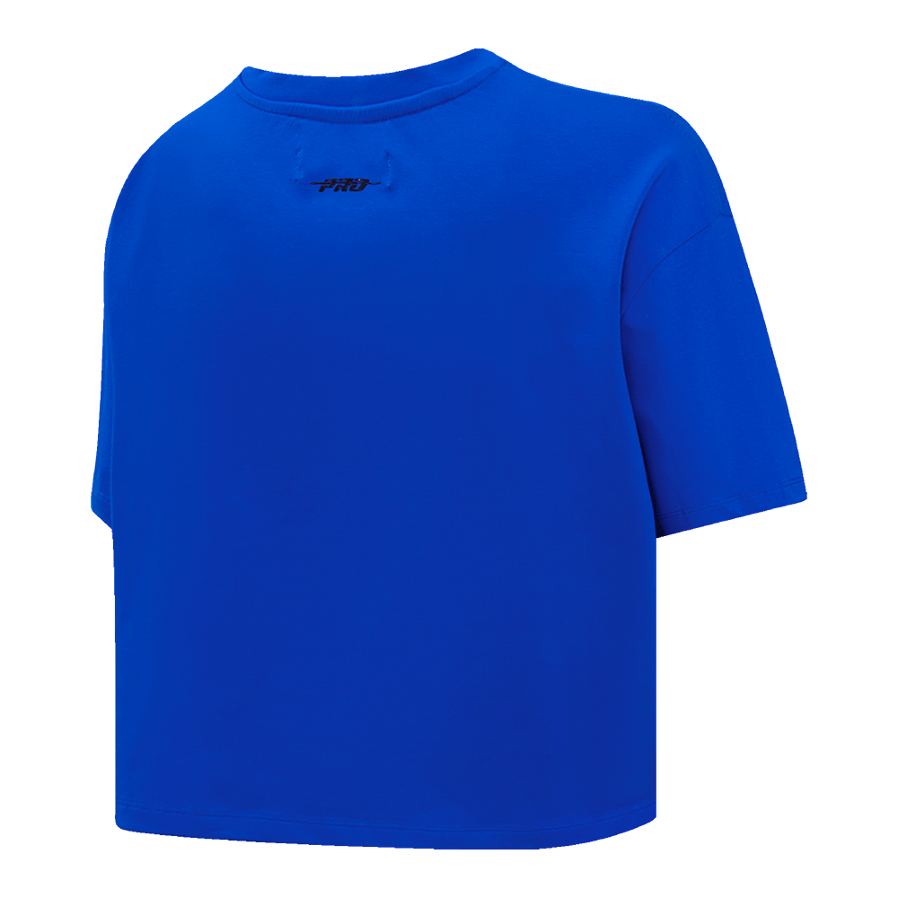 MLB TEXAS RANGERS RETRO CLASSIC WOMEN'S BOXY TOP (ROYAL BLUE)