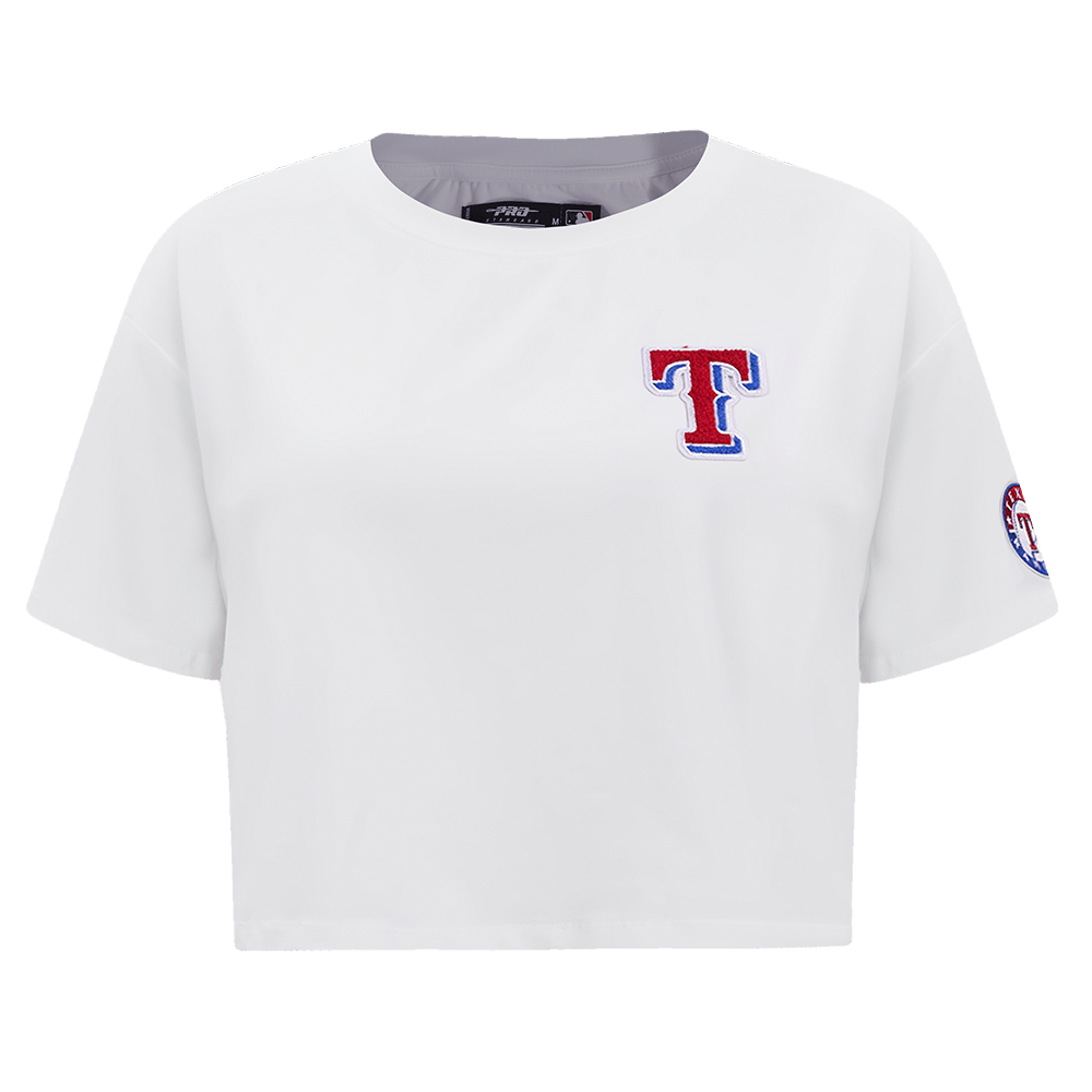 MLB TEXAS RANGERS CLASSIC WOMEN'S BOXY TOP (WHITE)