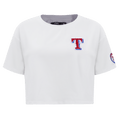 MLB TEXAS RANGERS CLASSIC WOMEN'S BOXY TOP (WHITE)