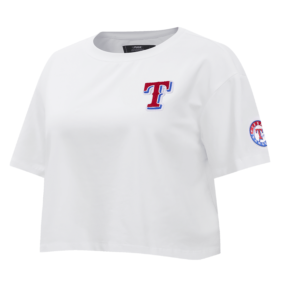 MLB TEXAS RANGERS CLASSIC WOMEN'S BOXY TOP (WHITE)