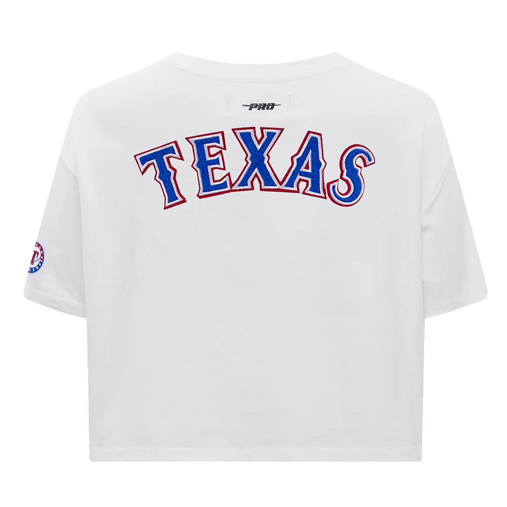 MLB TEXAS RANGERS CLASSIC WOMEN'S BOXY TOP (WHITE)