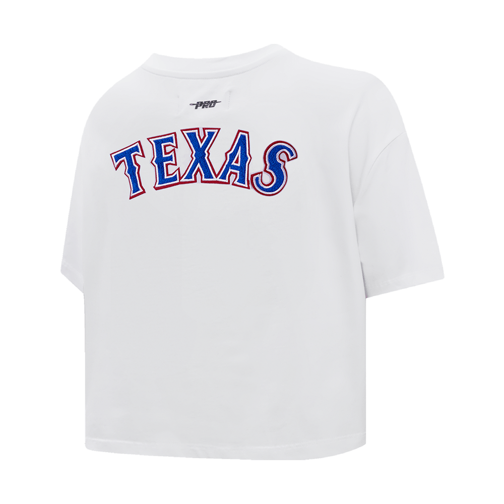 MLB TEXAS RANGERS CLASSIC WOMEN'S BOXY TOP (WHITE)