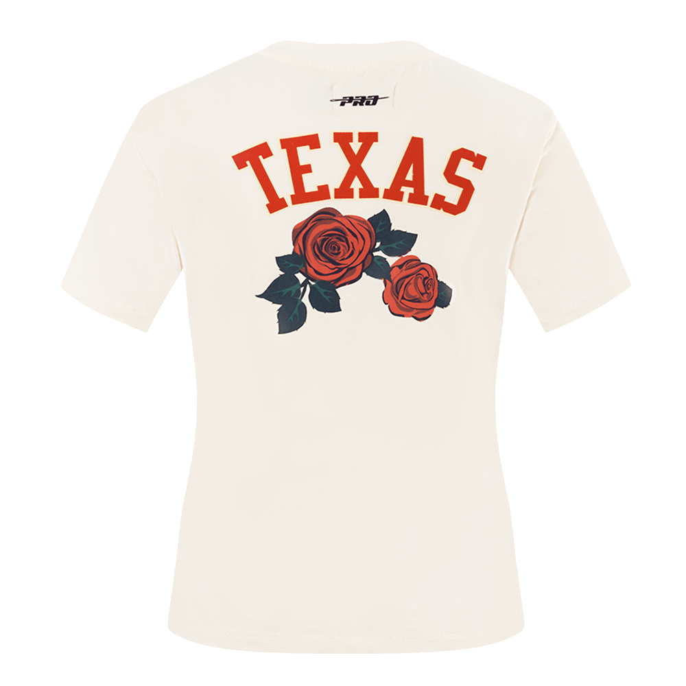 MLB TEXAS RANGERS ROSES WOMEN'S SJ SLIM FIT TOP (EGGSHELL)