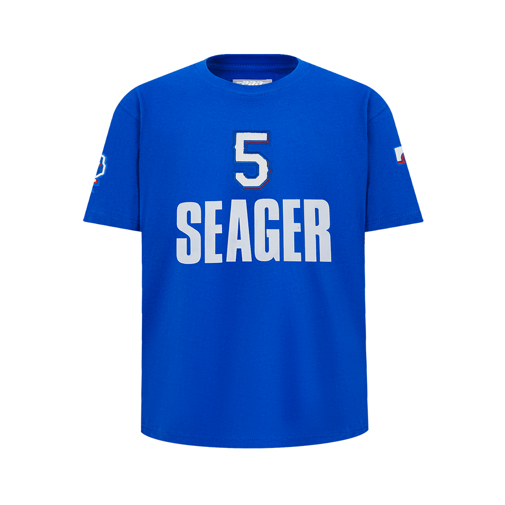 MLB TEXAS RANGERS COREY SEAGER #5 CLASSIC PLAYER NAME AND NUMBER  BIG BOY'S SJ TEE(ROYAL BLUE)