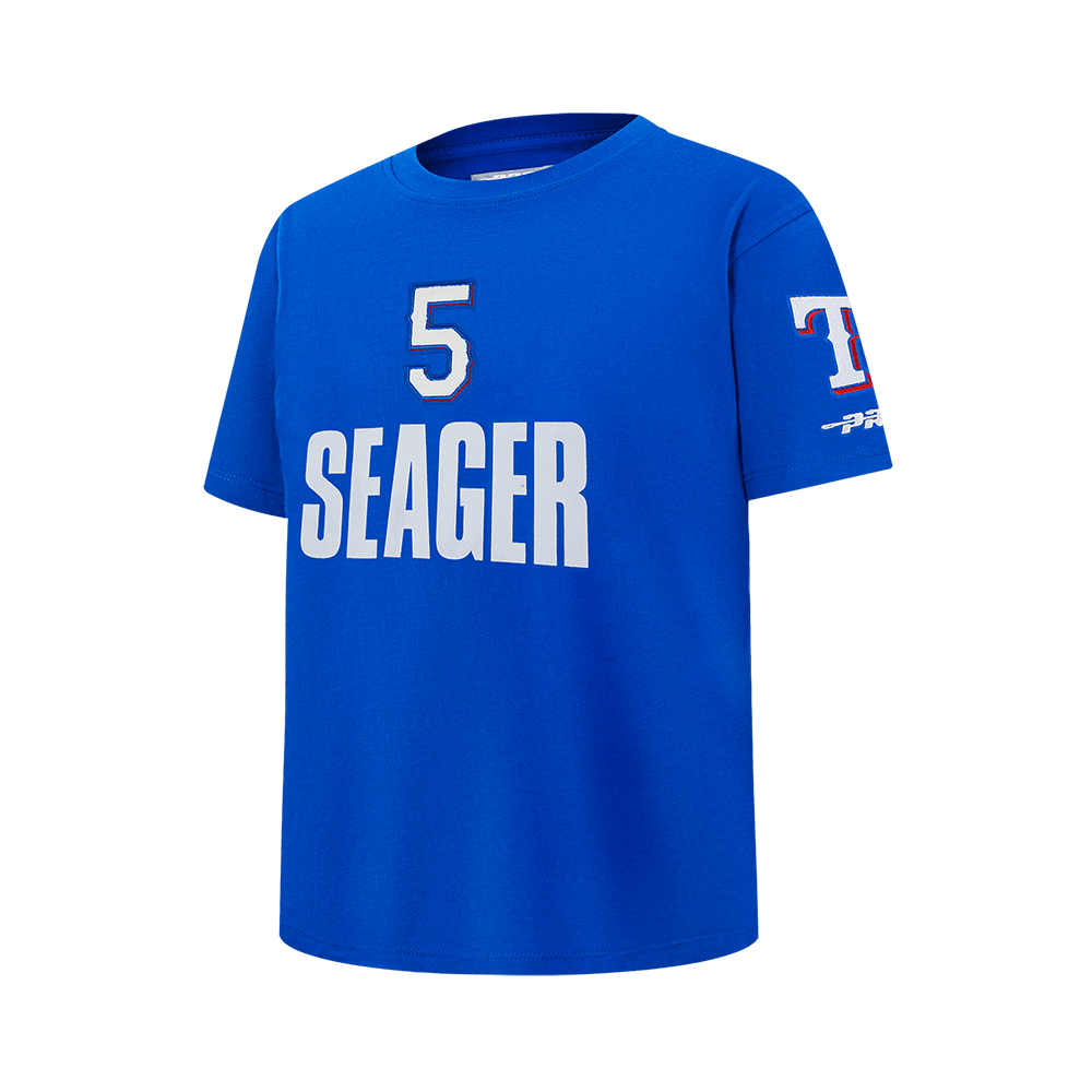 MLB TEXAS RANGERS COREY SEAGER #5 CLASSIC PLAYER NAME AND NUMBER  BIG BOY'S SJ TEE(ROYAL BLUE)
