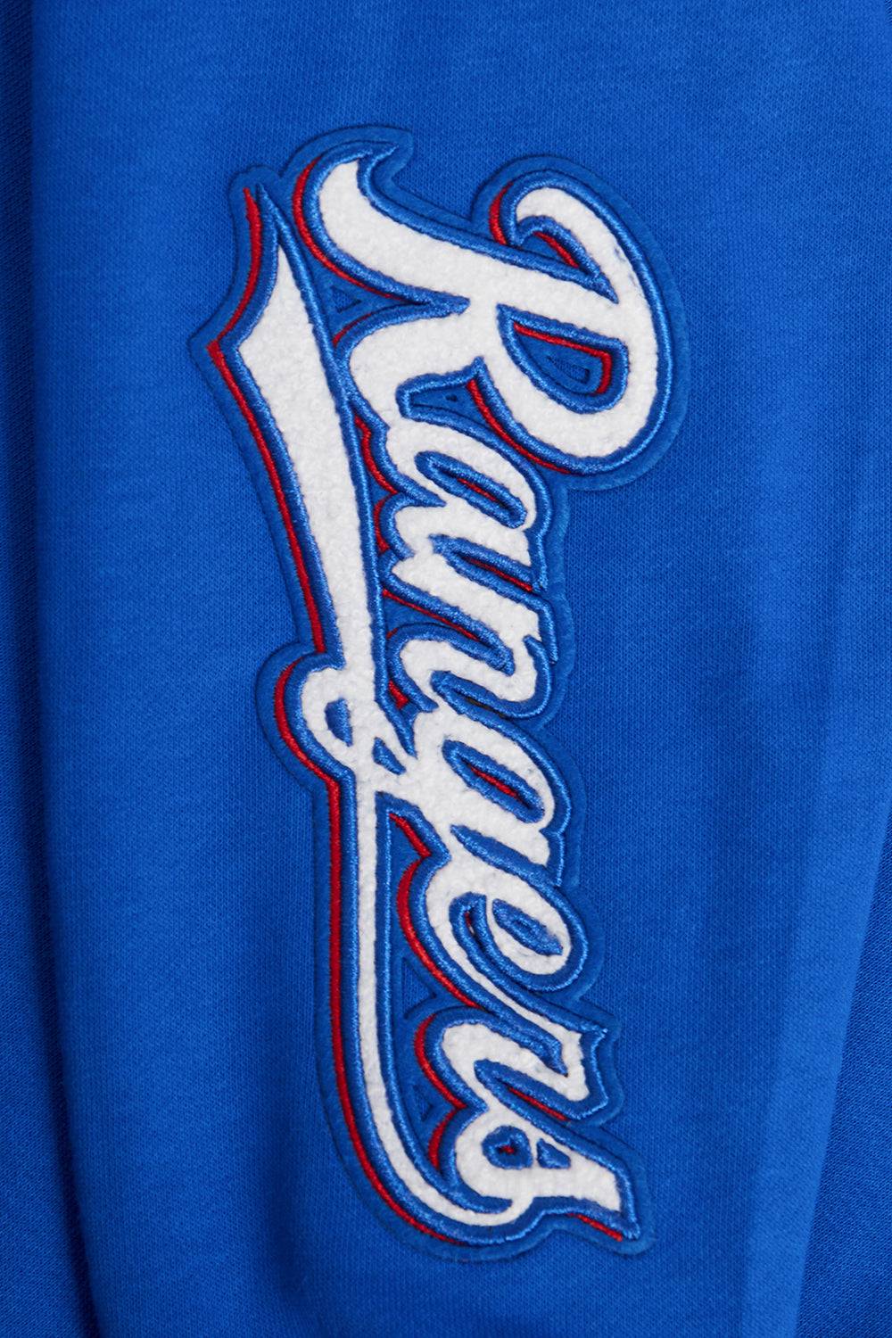 MLB TEXAS RANGERS CLASSIC WOMEN'S FLEECE HOODIE DRESS (ROYAL BLUE)