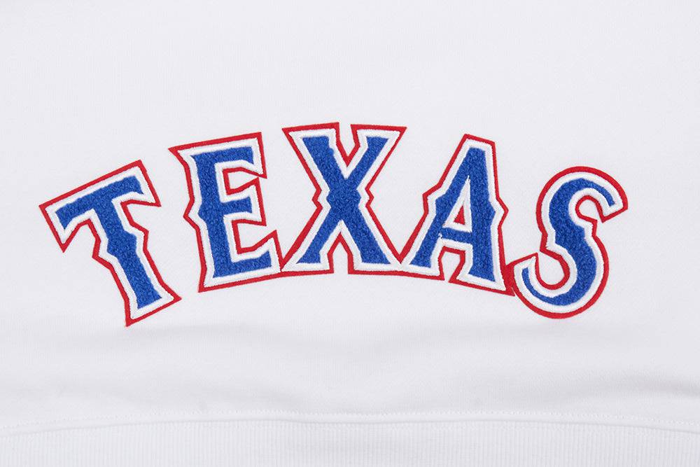 MLB TEXAS RANGERS CLASSIC WOMEN'S FLEECE HOODIE DRESS (WHITE)