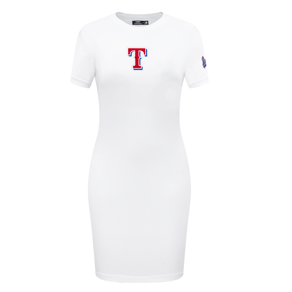 VESTIDO MOLLERA CLÁSICO MLB TEXAS RANGERS PARA MUJER (BLANCO)