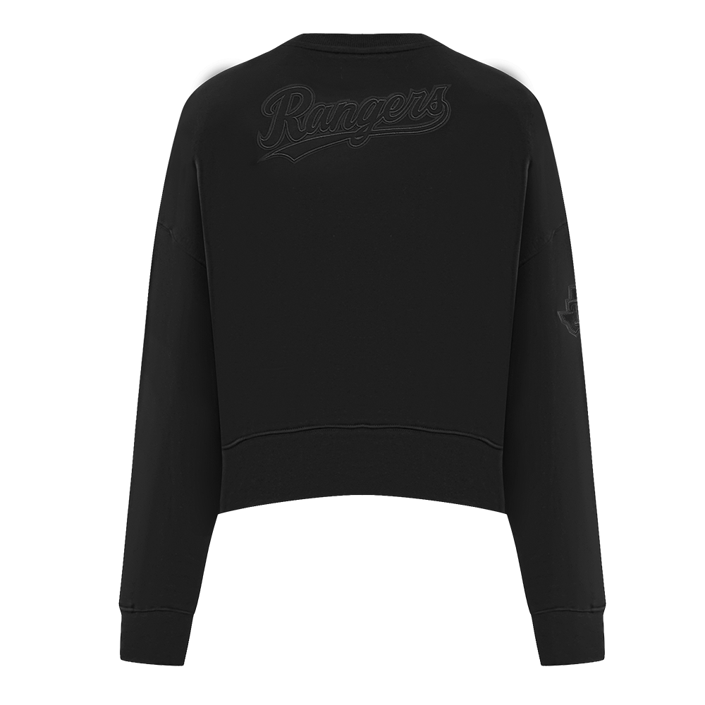 MLB TEXAS RANGERS NEUTRAL WOMEN'S CREWNECK (BLACK)