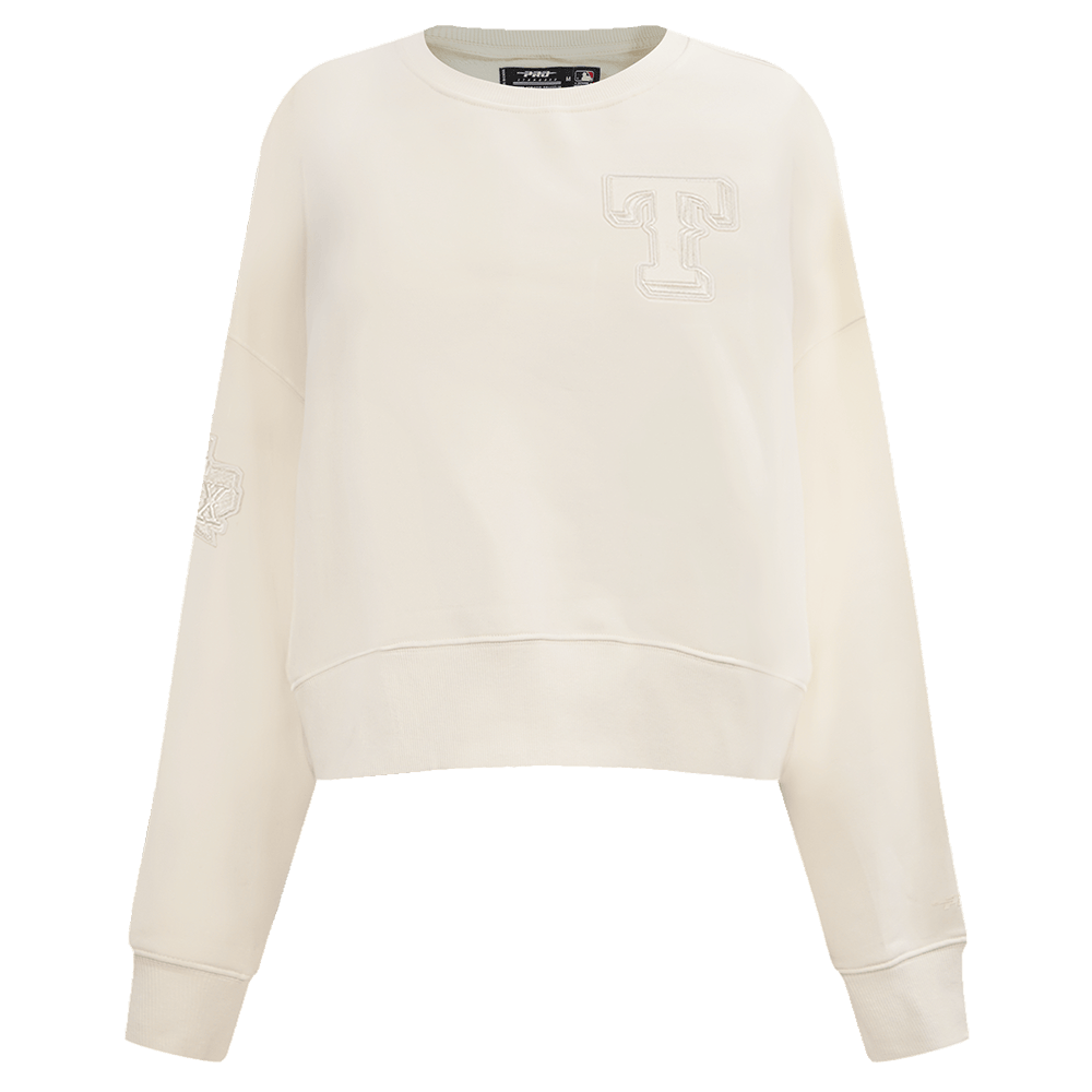 MLB TEXAS RANGERS NEUTRAL WOMEN'S CREWNECK (EGGSHELL)