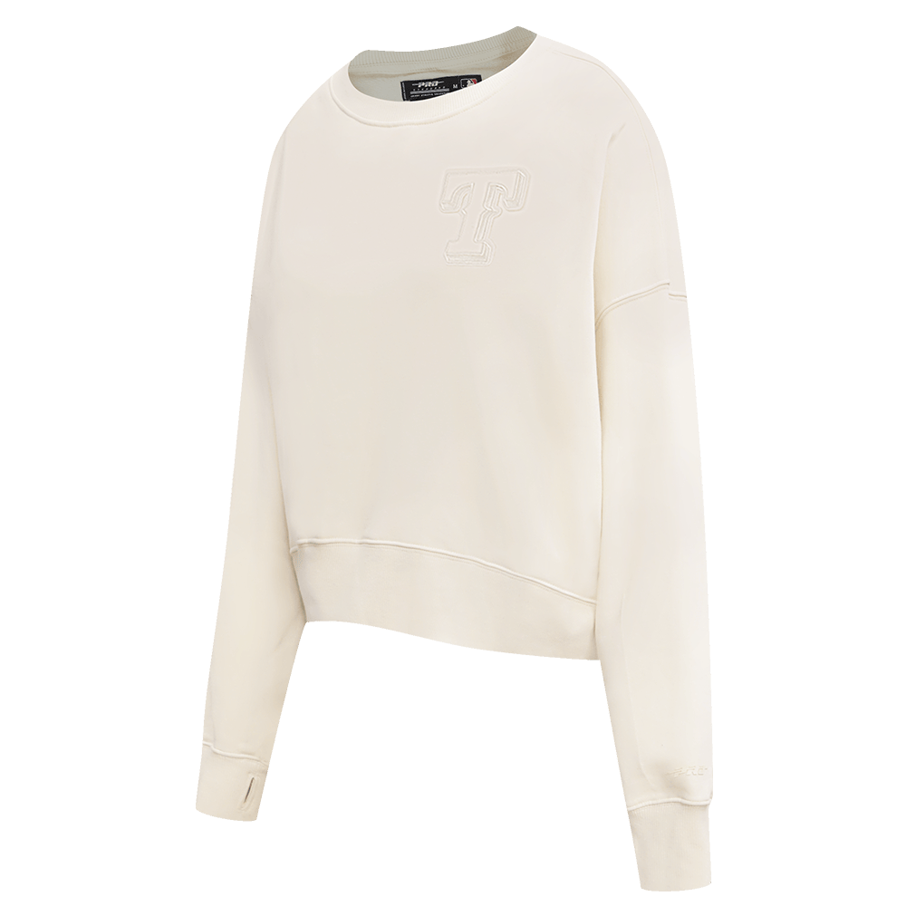 MLB TEXAS RANGERS NEUTRAL WOMEN'S CREWNECK (EGGSHELL)