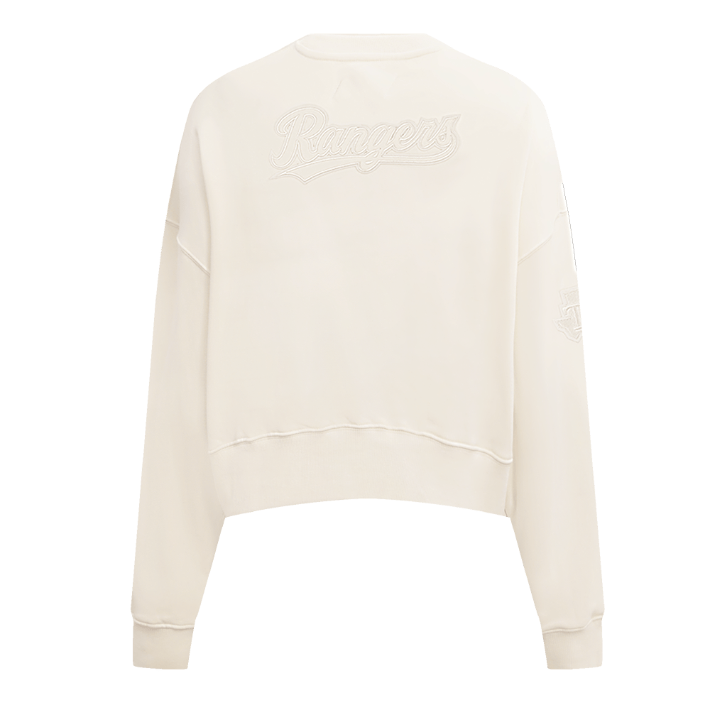 MLB TEXAS RANGERS NEUTRAL WOMEN'S CREWNECK (EGGSHELL)