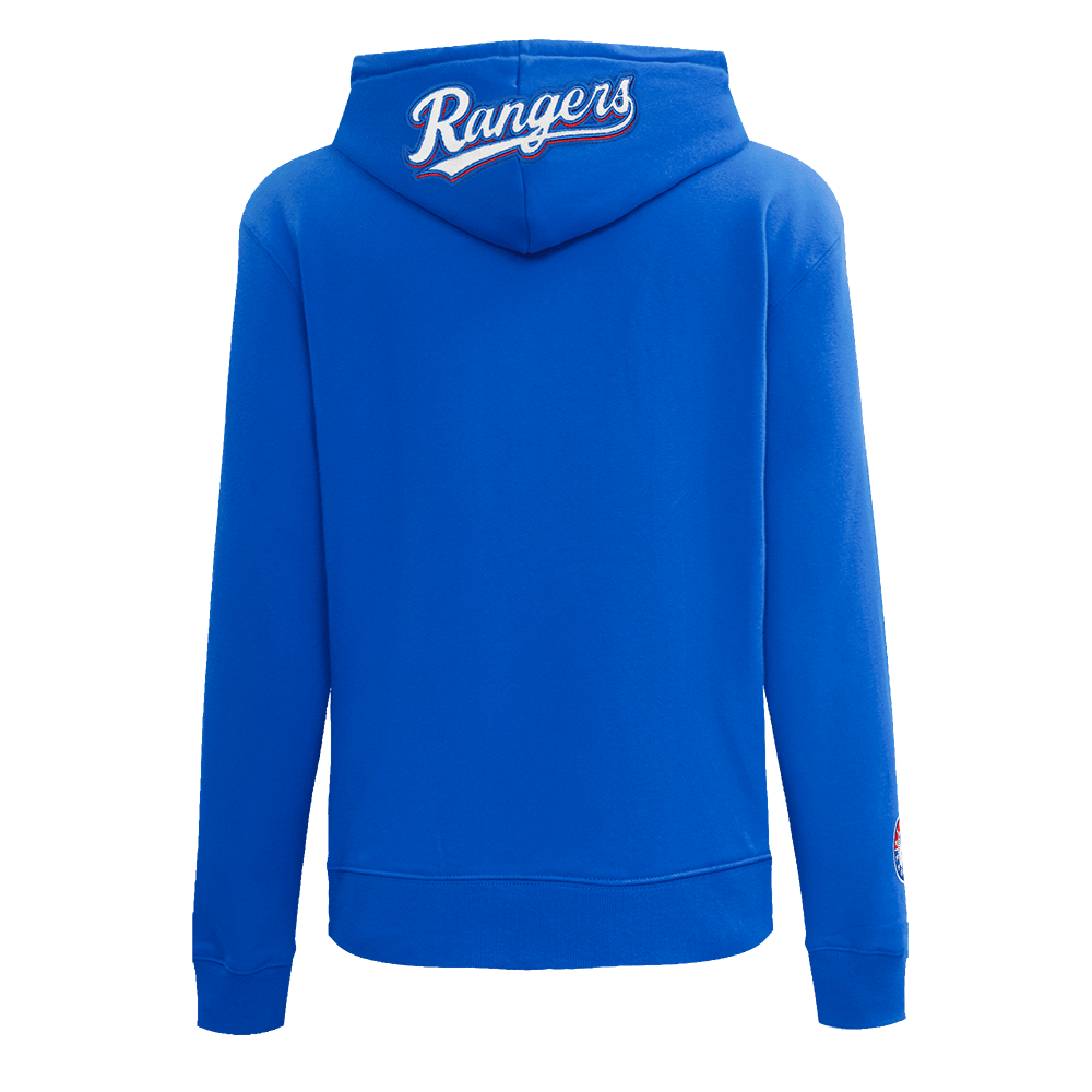 MLB TEXAS RANGERS CLASSIC WOMEN'S FLEECE PULLOVER HOODIE (ROYAL BLUE)