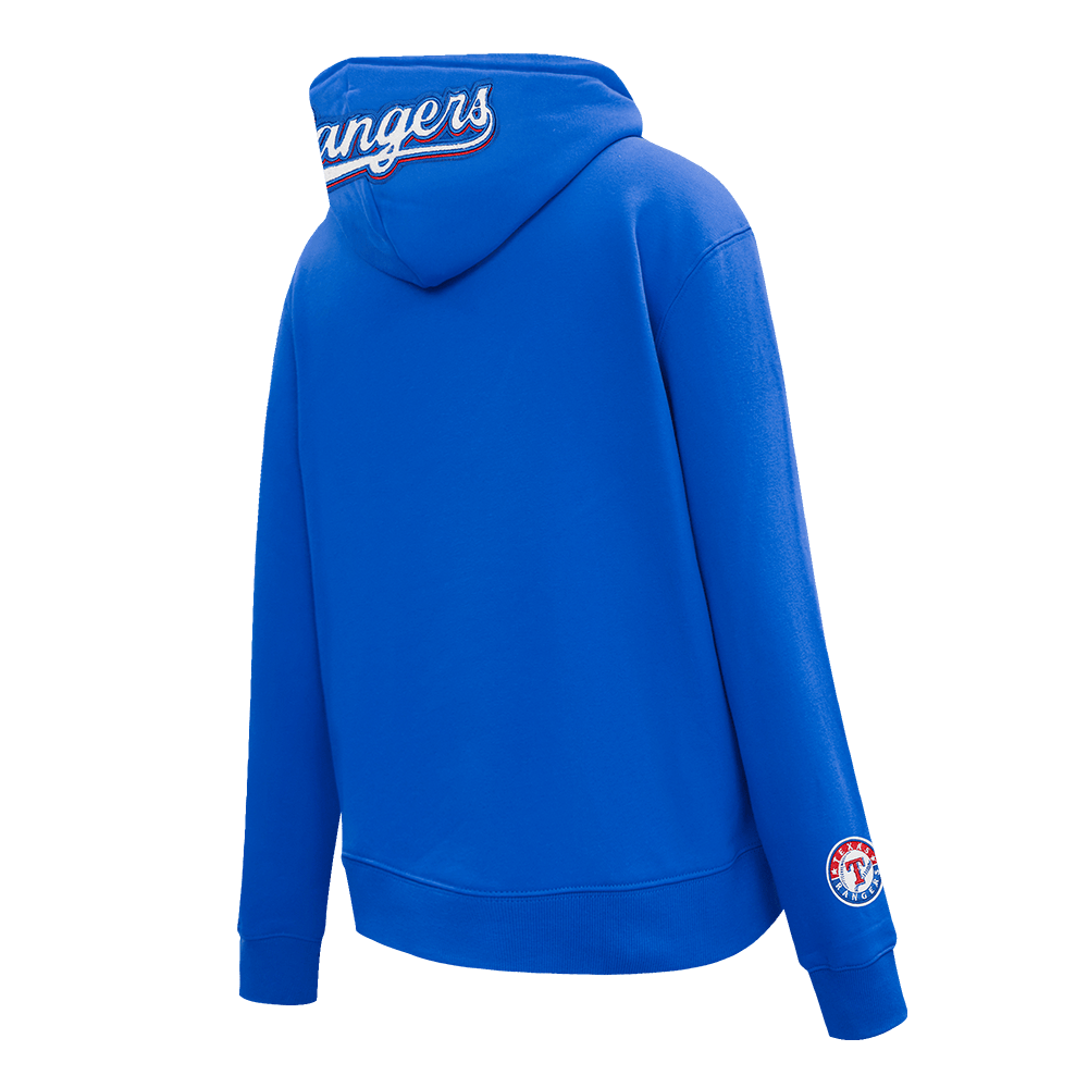 MLB TEXAS RANGERS CLASSIC WOMEN'S FLEECE PULLOVER HOODIE (ROYAL BLUE)