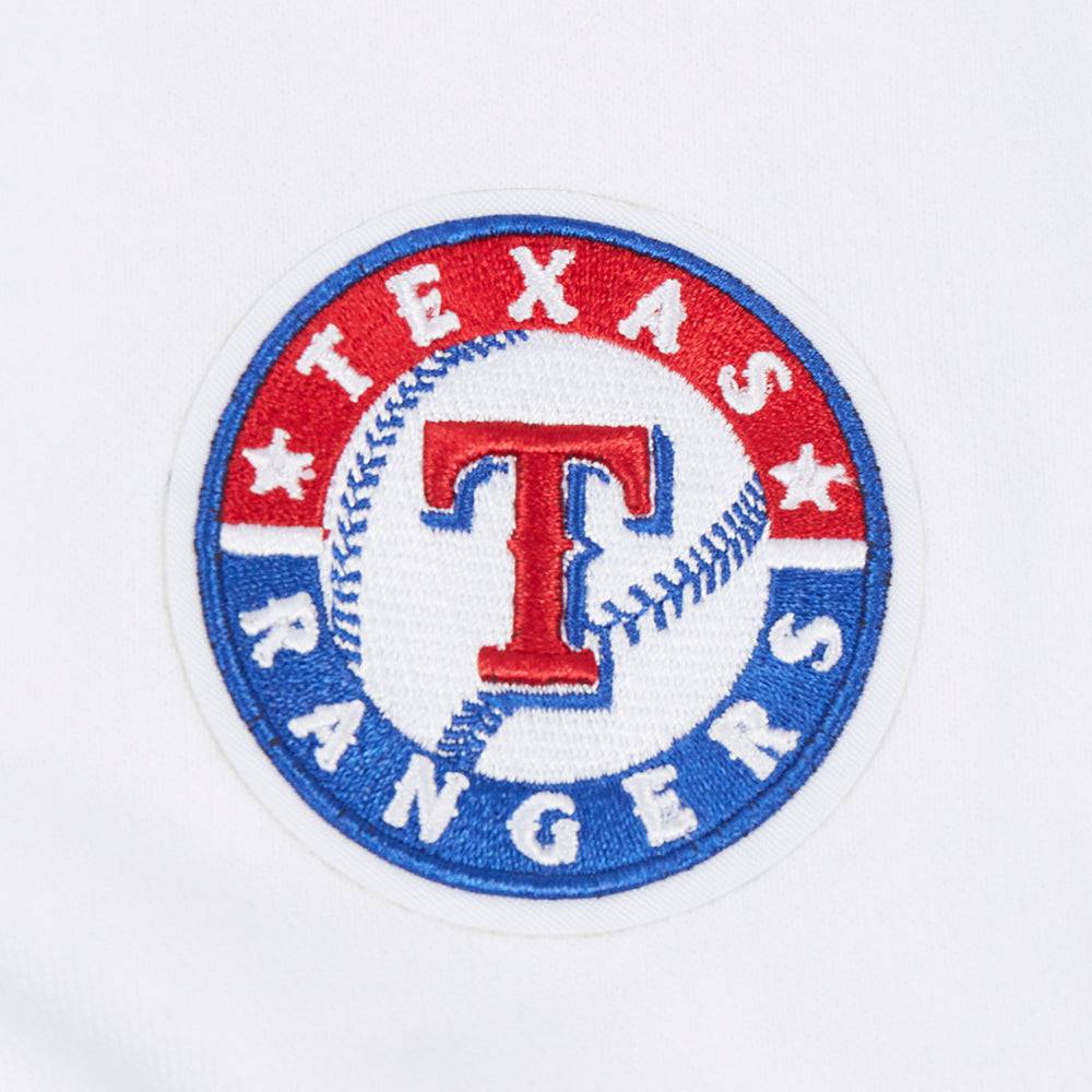 MLB TEXAS RANGERS CLASSIC WOMEN'S FLEECE PULLOVER HOODIE (WHITE)