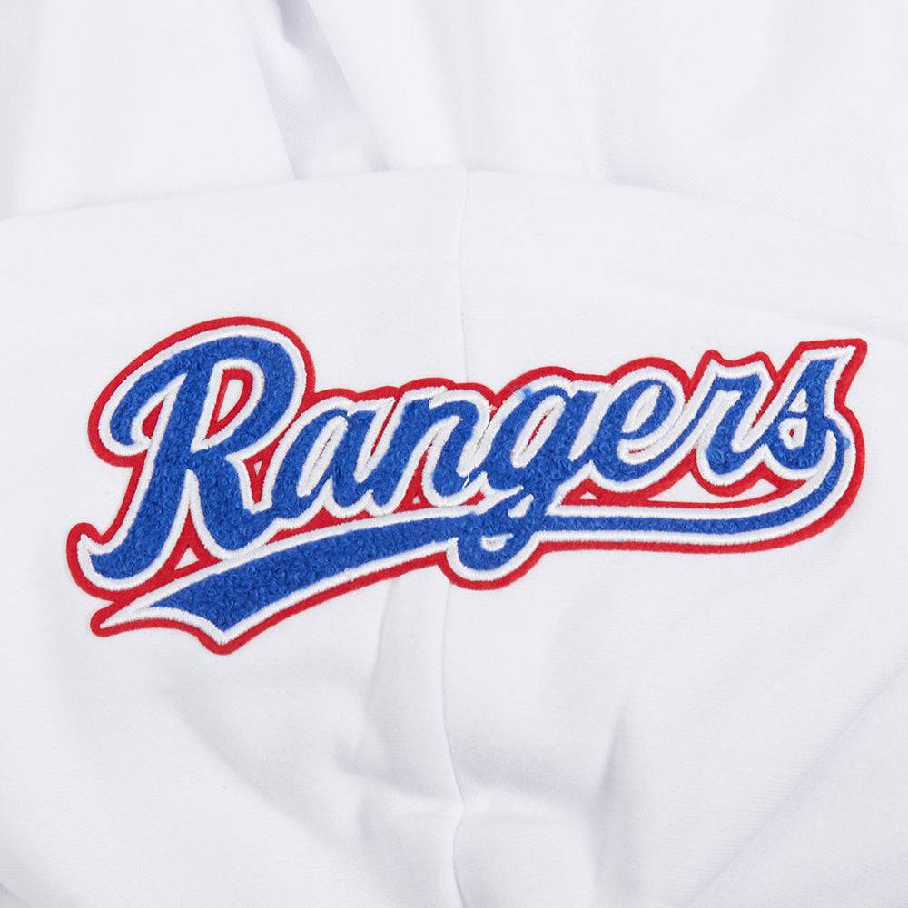 MLB TEXAS RANGERS CLASSIC WOMEN'S FLEECE PULLOVER HOODIE (WHITE)