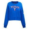 MLB TEXAS RANGERS CLASSIC WOMEN'S CREWNECK (ROYAL BLUE)