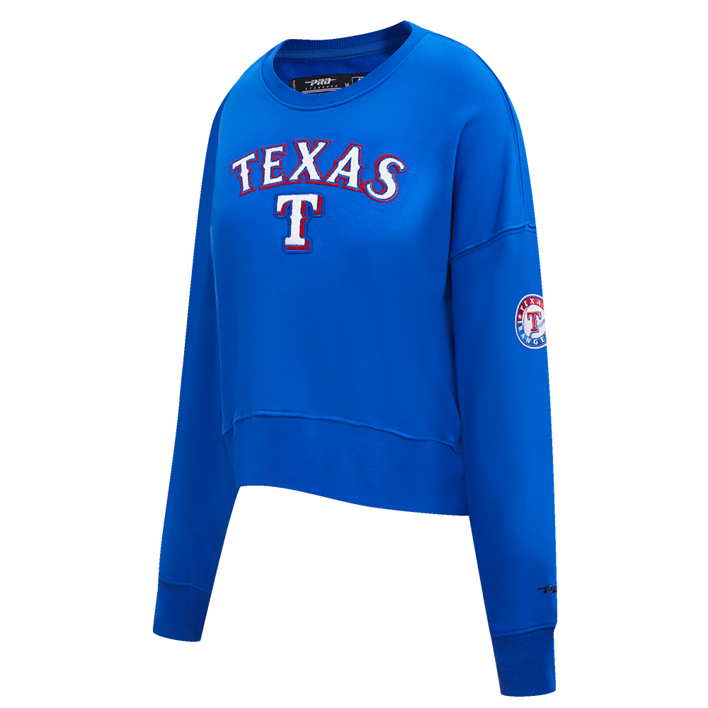 MLB TEXAS RANGERS CLASSIC WOMEN'S CREWNECK (ROYAL BLUE)