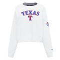 MLB TEXAS RANGERS CLASSIC WOMEN'S CREWNECK (WHITE)