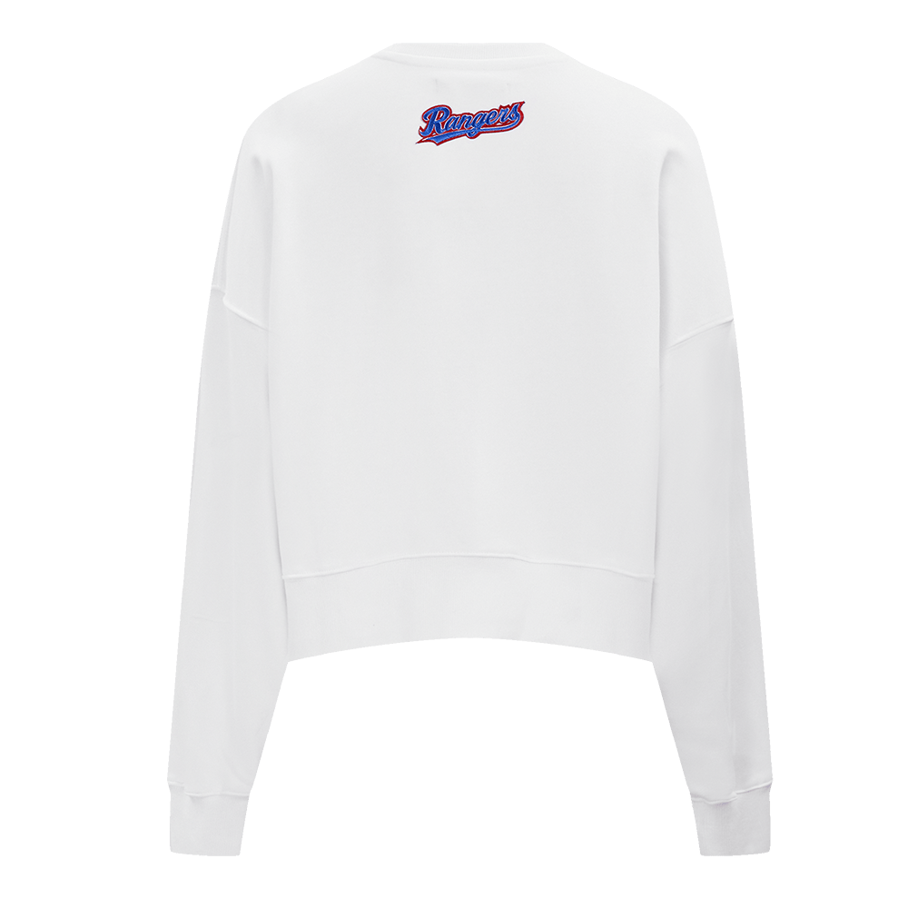 MLB TEXAS RANGERS CLASSIC WOMEN'S CREWNECK (WHITE)