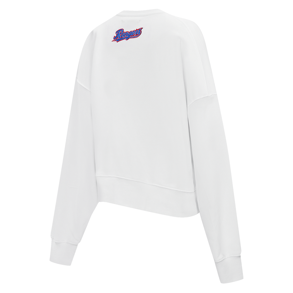 MLB TEXAS RANGERS CLASSIC WOMEN'S CREWNECK (WHITE)